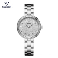 CADISEN 2017 L Ladies Quartz Watch Women Luxury Fashion Waterproof Full Stainless Steel Rhinestone Watches Senhoras assistir